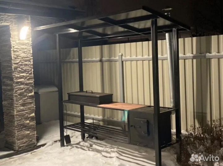 Мангал в стиле лофт