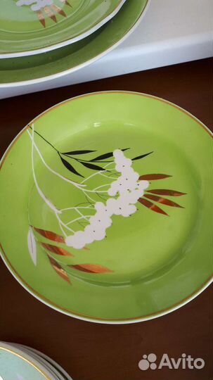 Набор столовой посуды Белая рябина Дулево СССР