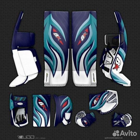 Щитки вратарские, блин и ловушка, нагрудники новые