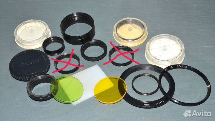 Оправы для фильтров, светофильтры, кольца и др
