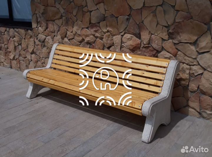 Лавки из бетона классик производителя слон декор
