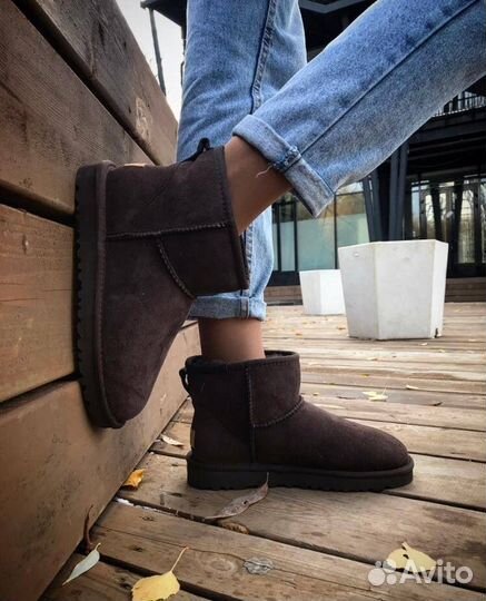 Угги женские UGG Classic высота 15см шоколад