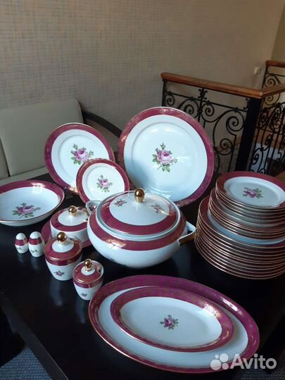 Столовый сервиз гдр роза попредметно