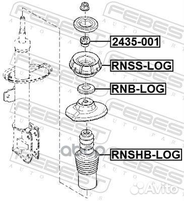 Опора амортизатора renault logan/sandero передн