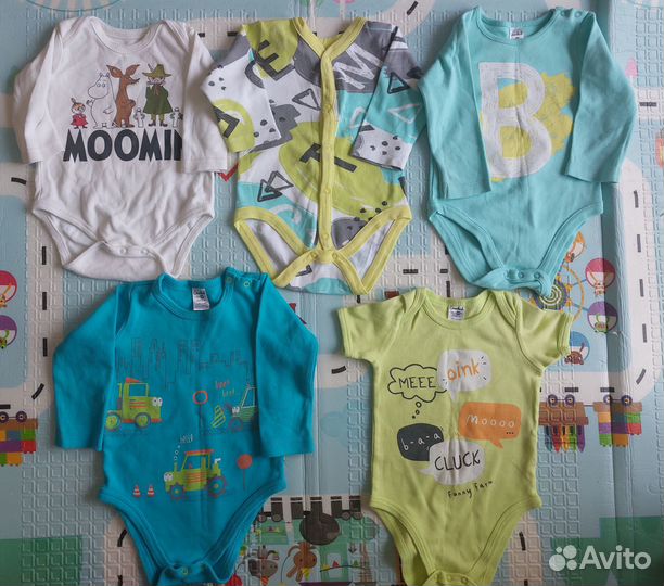 Боди, песочники-H&M, Crokid, Baby GO, 62-92 размер