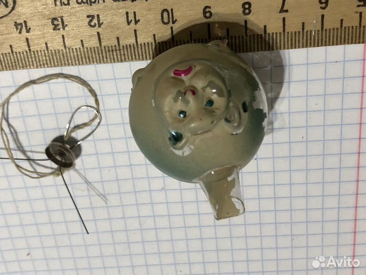 Новогодняя елочная игрушка Шар-котик,рельефный вре