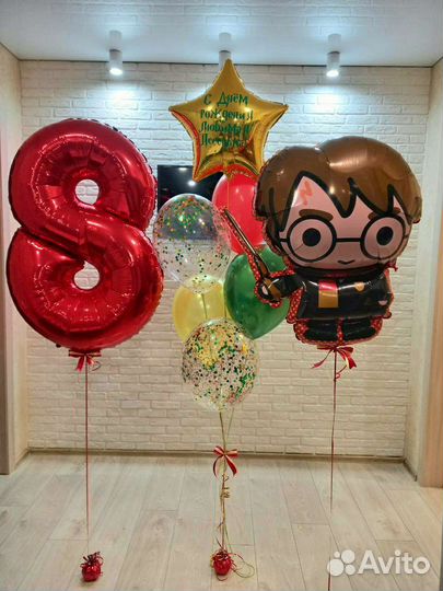 Гарри Поттер, сова, герб шар воздушный