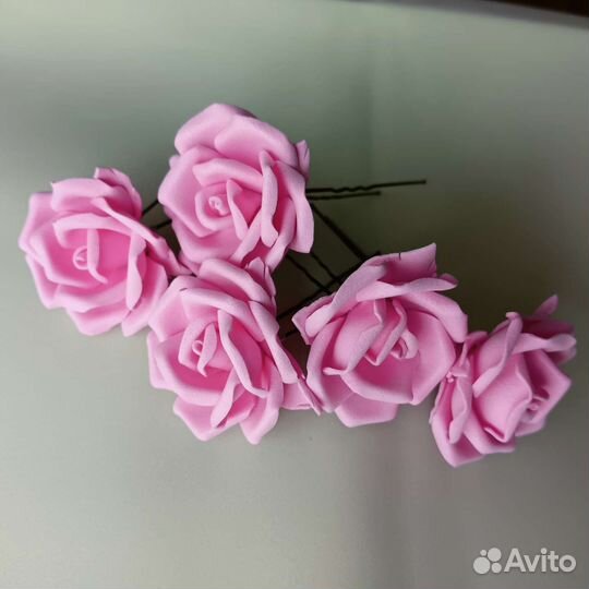 Шпильки для волос с цветами,ручная работа