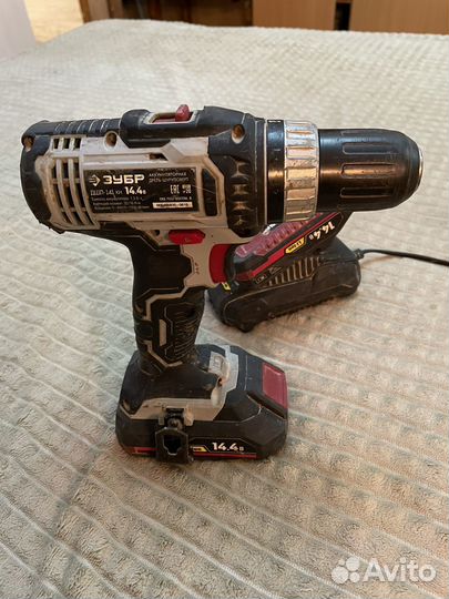 Аккумуляторная дрель зубр бу