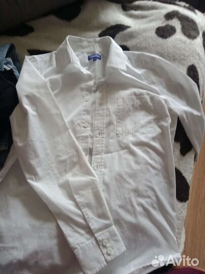 Рубашка белая школьная 146