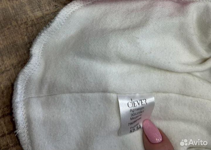 Шапка шлем зимняя для девочки 52 54