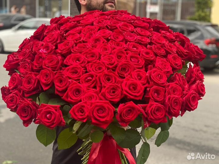 101 Роза цветы доставка букетов 15 25 35 45 51