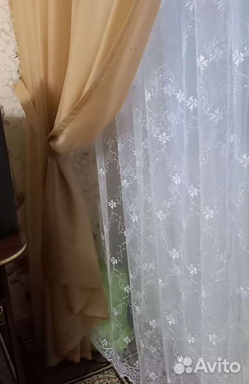 Шторы (ламбрекен+тюль)