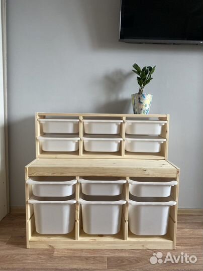 Стеллаж икеа труфаст С контейнерами