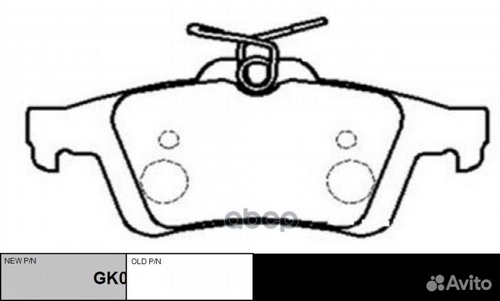 Колодки тормозные дисковые mazda GK0659 ckmz-13