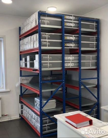 Стеллажи полочные склада