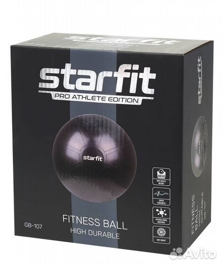 Фитбол высокой плотности GB-107 антивзрыв, 55 см