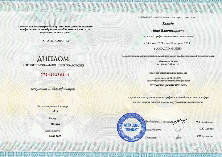 Зоопсихолог кошки, собаки