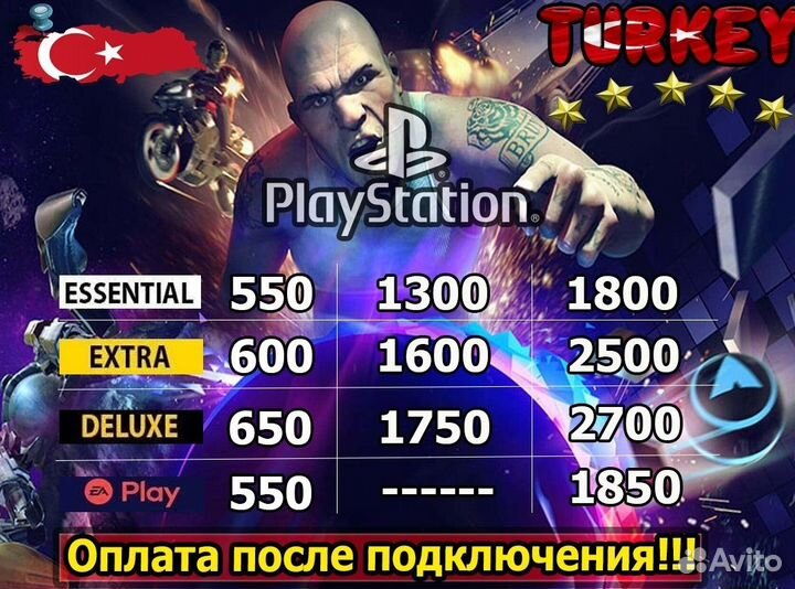 Подписка PS Plus Турция + Hogwarts Legacy PS5