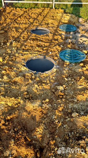 Установка септиков из бетонных колец