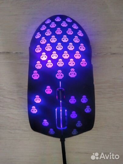 Мышь компьютерная, проводная, RGB