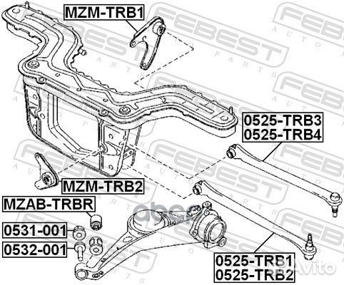 Гайка эксцентрик ford maverick/mazda tribute 00