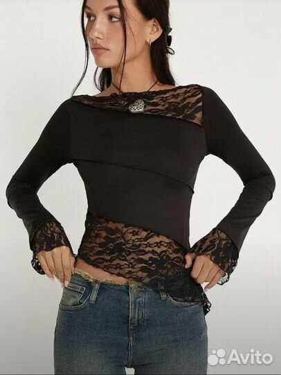 Кофточка кружевная y2k