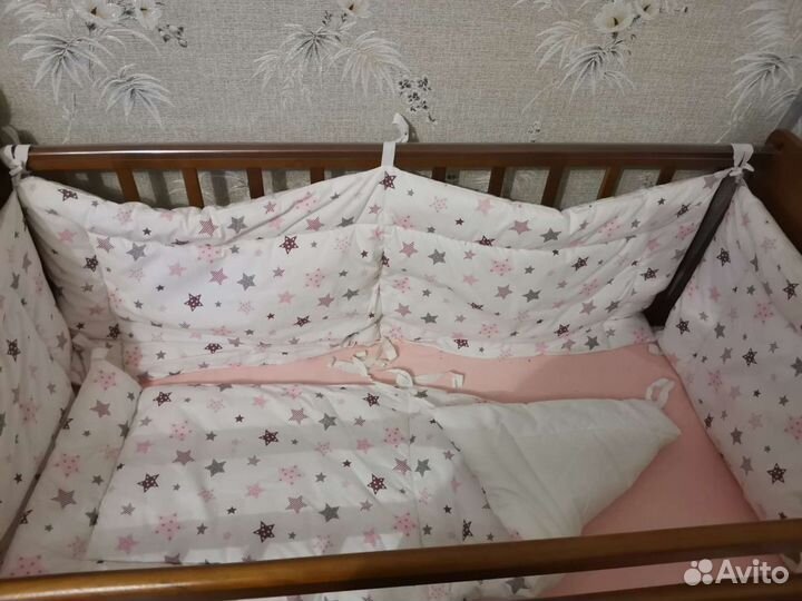 Бортики в детскую кроватку бу