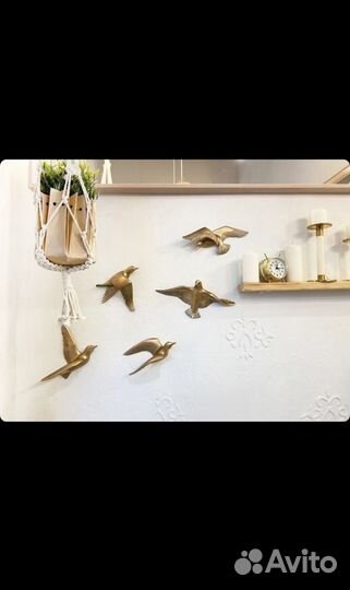 Декор птички на стену