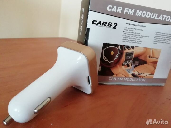 FM-модулятор Bluetooth, в т. ч. зарядка 2А