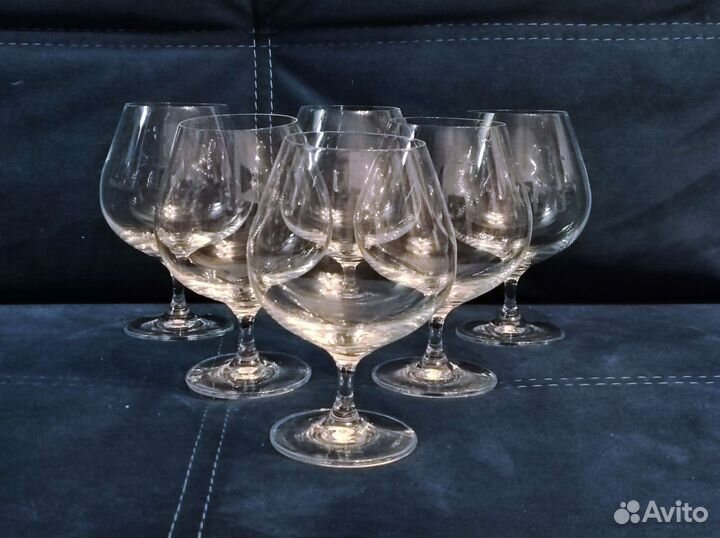 Большие бокалы для коньяка, бренди, 6 шт