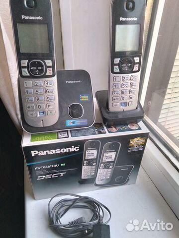 Телефон домашний Panasonic 6812 и 6811,3 трубки объявление продам