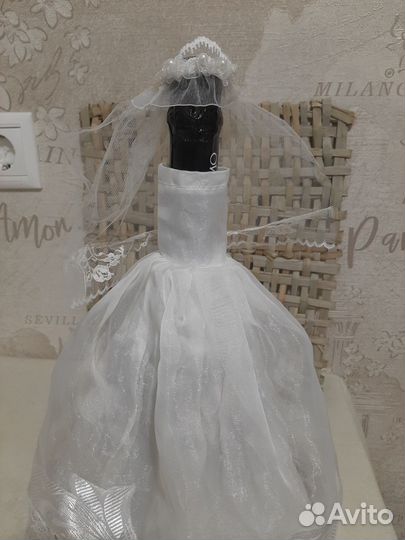 Украшение для свадебного шампанского