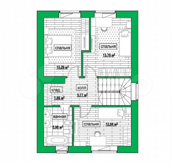 Коттедж 120,8 м² на участке 7 сот.