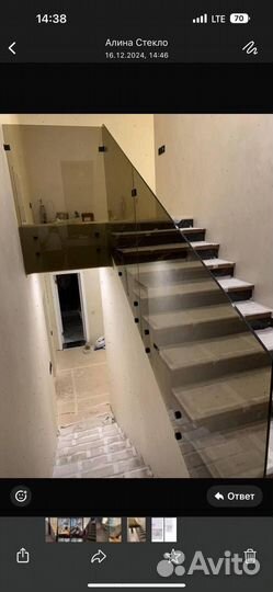 Ограждения для балконов Перила из стекла