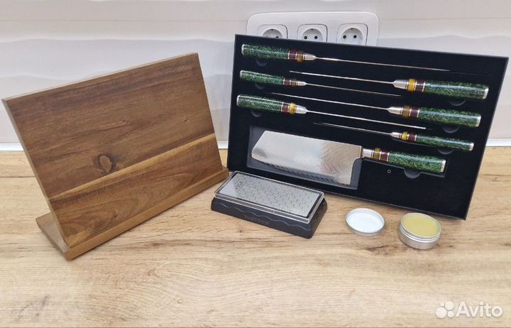 Кухонные ножи, дамаск (набор)