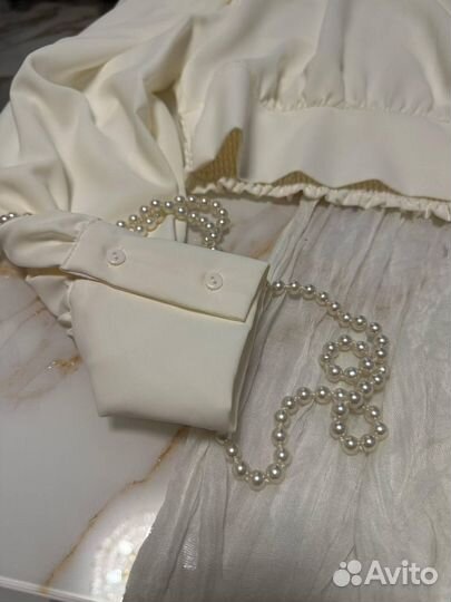 Шикарная атласная блузка