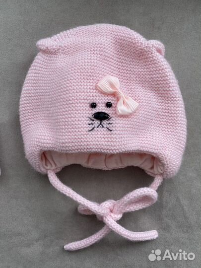 Шапочка для новорожденной девочки