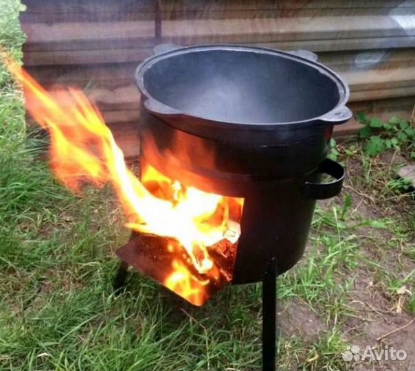 Казан чугунный узбекский 16 литров + шумовка 40 см