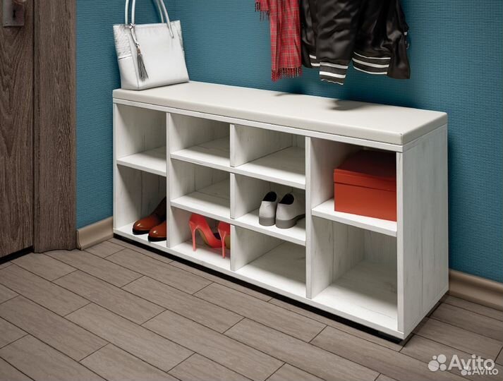 Тумба для обуви 08.56 Лайт дуб белый, наличие