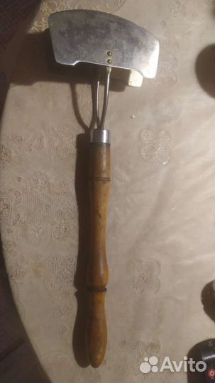 Таз деревянный + топорик для рубки капусты