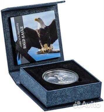 Монета Белоголовый орел орлан О-ва Кука 2018 год
