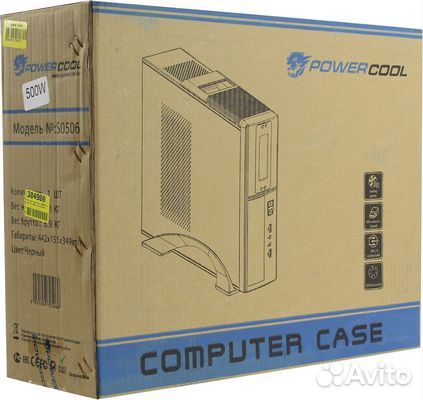 Корпус PowerCool S0506 flexatx 500W Black (24+4пин