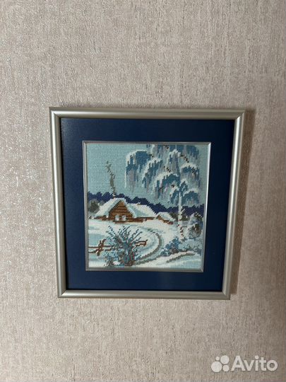 Картина вышитая крестом ручная работа