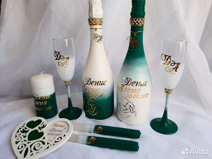 Свадебные аксессуары с именами или инициалами