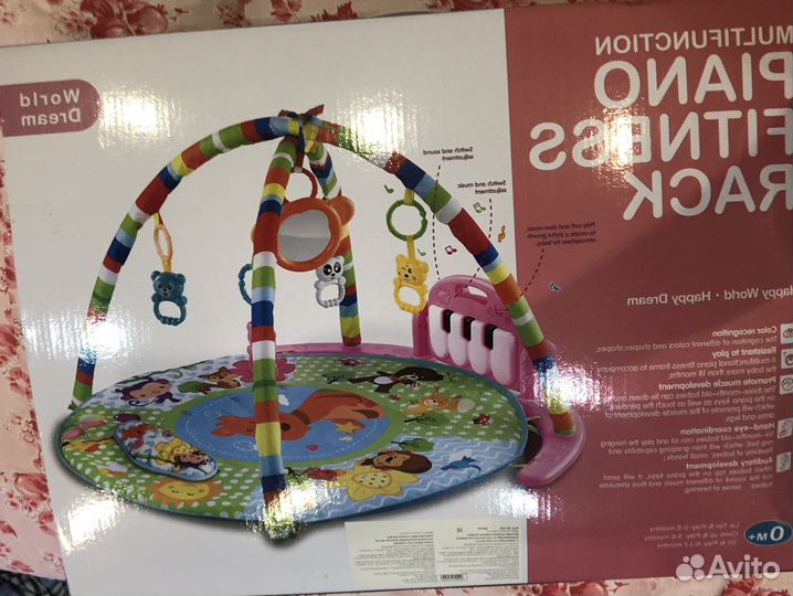 Детский развивающий коврик С пионино,новый
