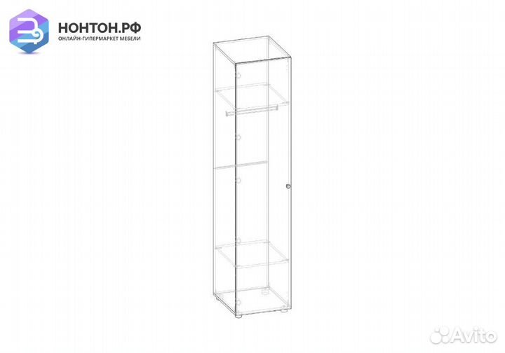 Пенал Мийа-3А ясень шимо светлый / бежевый / фотоп