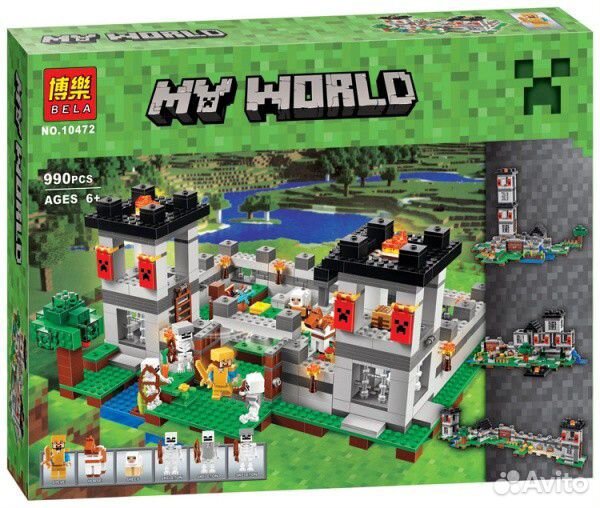 Конструктор Крепость Майнкрафт 990 детали 10472