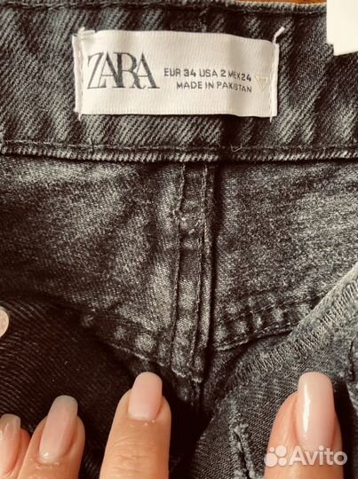 Джинсовые шорты zara 34