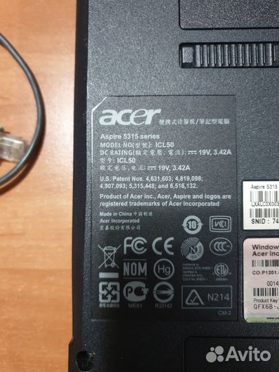 Ноутбук Acer Aspire 5315